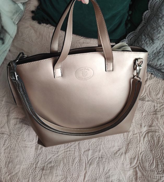 Torebka shopper włoska skóra naturalna