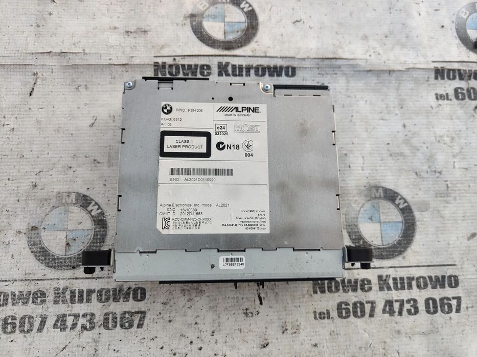 BMW F10 F11 Radio Czytnik nawigacji DVD 9294206
