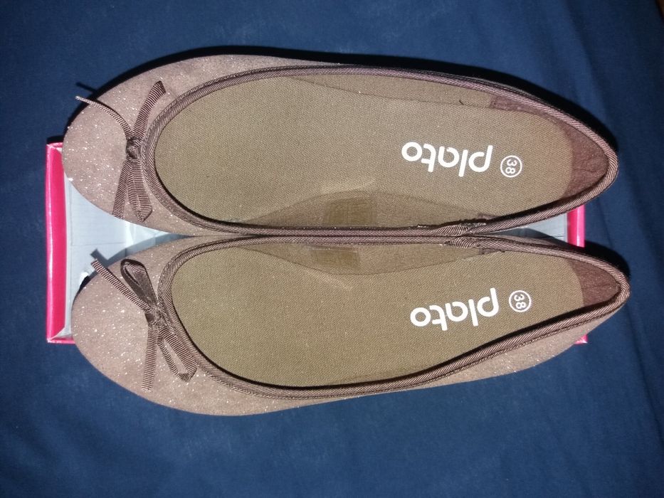 Балетки туфли Plato Intertop с блестками 38 размер