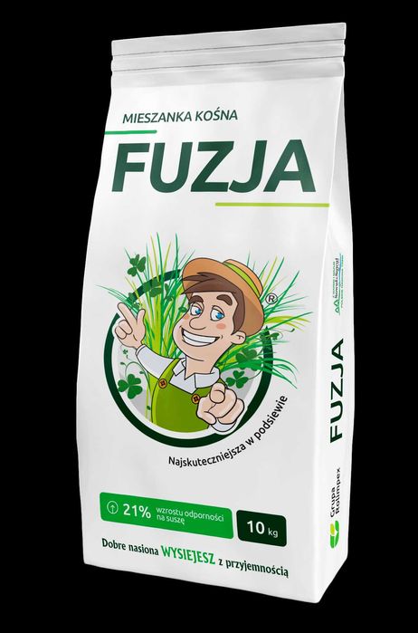 Mieszanka traw FUZJA, Mieszanka szybkorosnąca, mieszanka traw 10kg