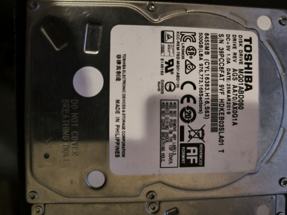 Discos 2.5" Sata 500gb