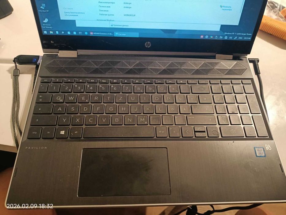 HP Pavilion x360 15-cr0305ng Core i3 8130U мат. плата + топкейс + навесное