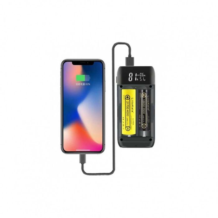 Повербанк-корпус/зарядка Liitokala Lii-MP2, 2x18650-21700, USB-C QC+PD
