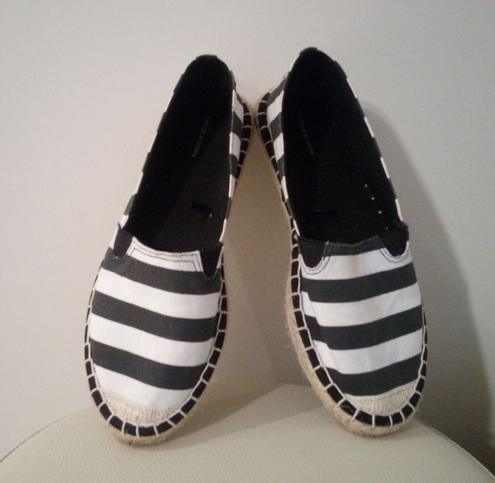 Espadryle Diverse biało czarne r.38