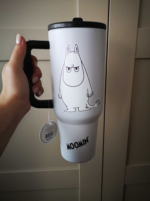 Moomin szary kubek termiczny z Muminkiem 1L