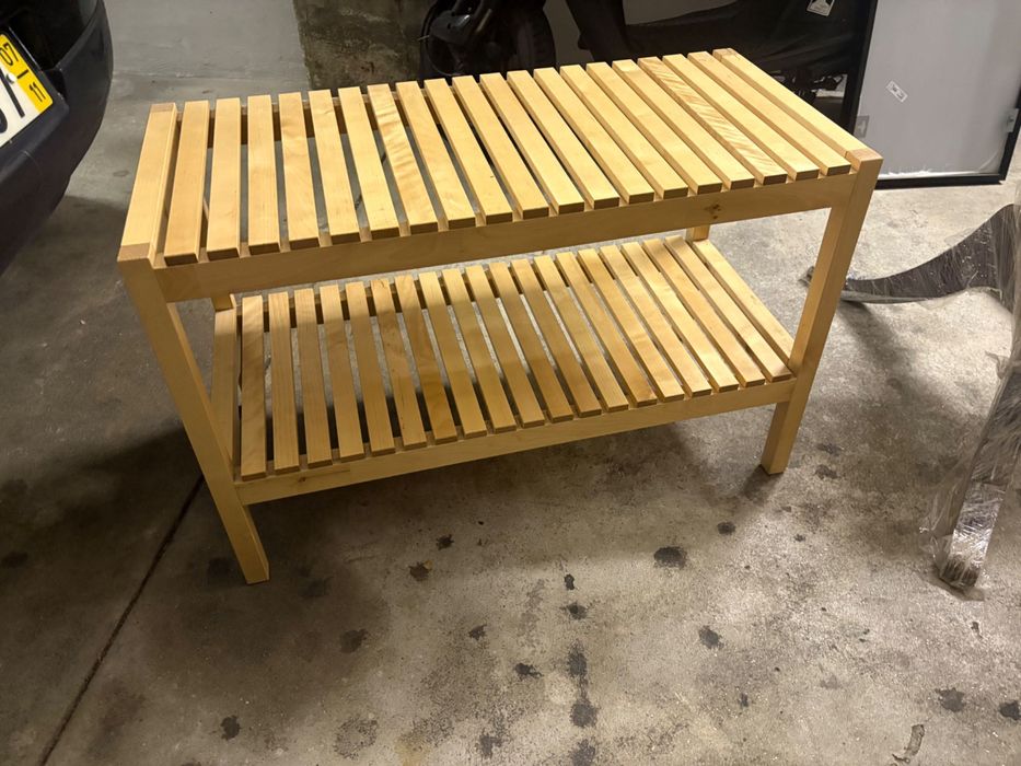 Banco de bambu para casa de banho WC bamboo IKEA