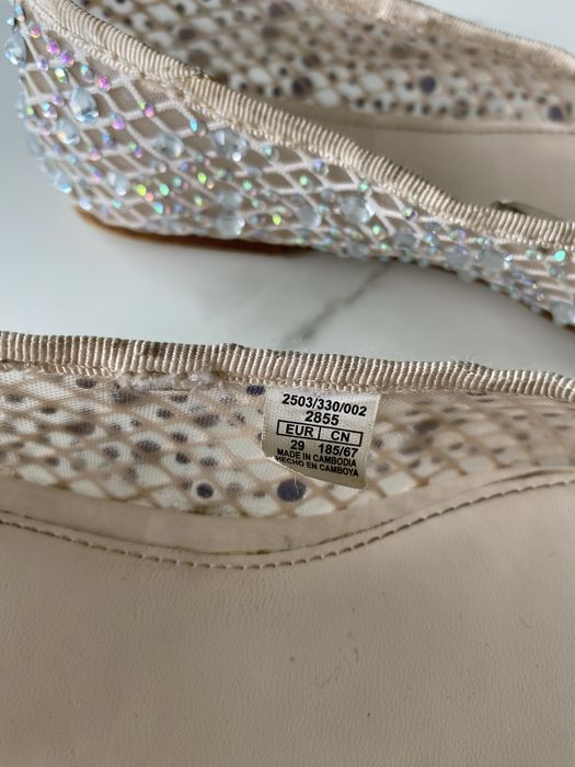 Buty baleriny świecące cekiny zara rozmiar 29