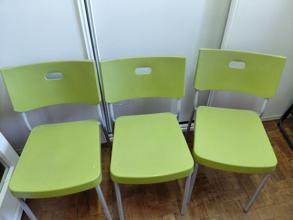 3 cadeiras ikea verde  lima