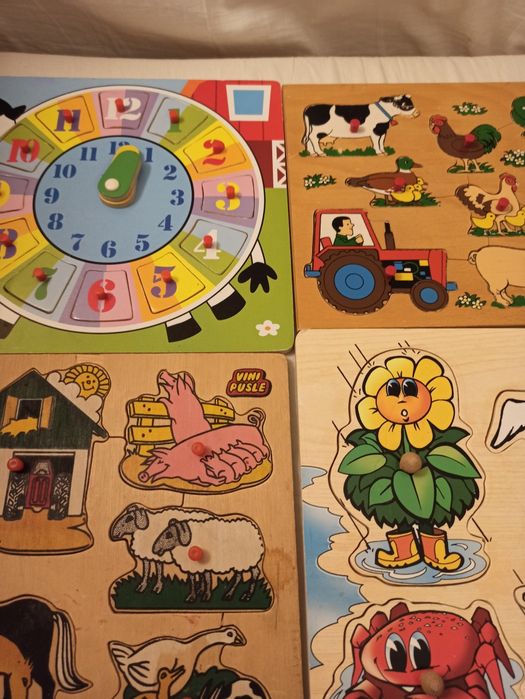 Puzzle drewniane dla 2 latka