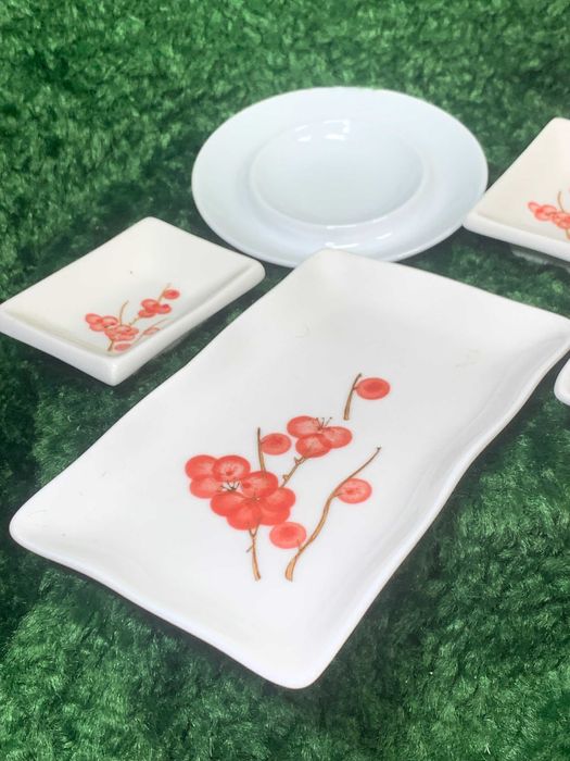 Японський набір для суші / закусок на двох з квітковим декором новый