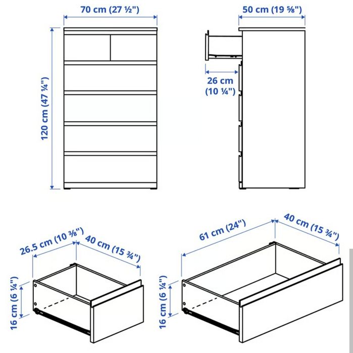 Pilnie sprzedam - Komoda Malm, Ikea