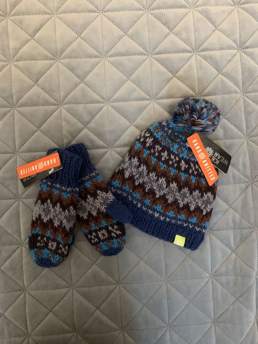 Piękna czapka i rękawiczki, HAND MADE