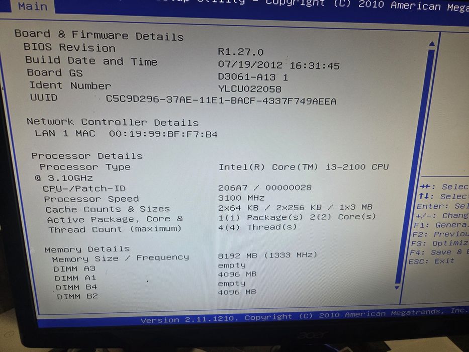 esprimo e700 e85+ i3 Gen 2 / 8GB / Brak dysku
