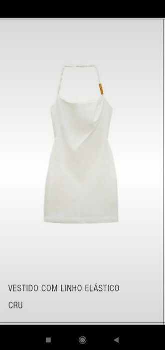 Vestido linho com elasticidade branco