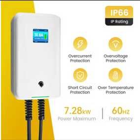 Wallbox Carregador - 22kw - 32A - Trifasica - C/ CABO Incluido