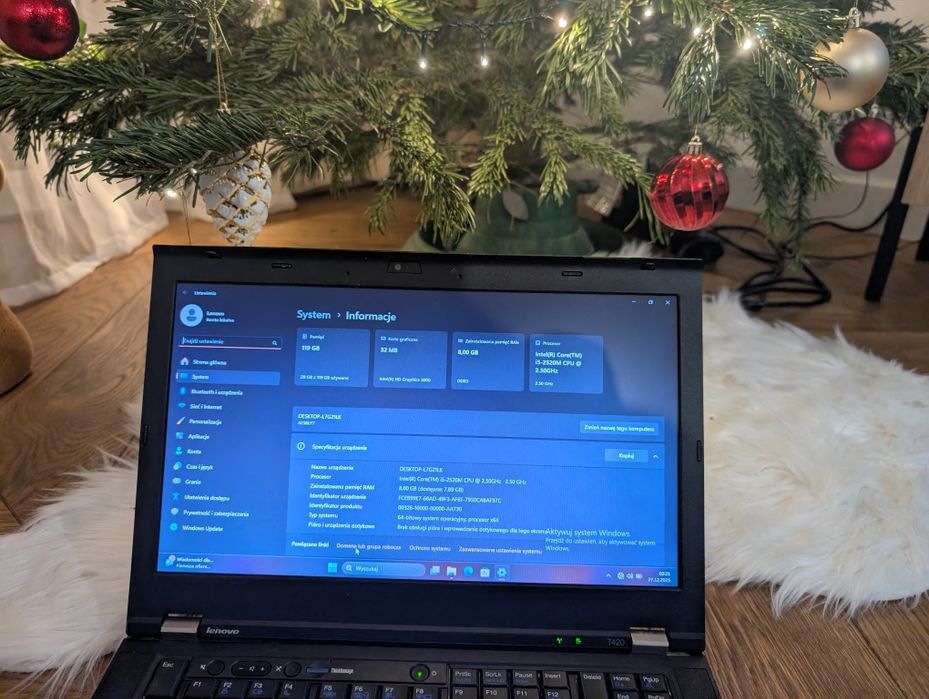 Laptop ThinkPad L420 SSD 8 gb ram  I5 vPro windows 11