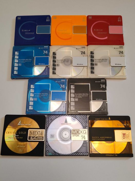 MD MiniDisk DAISO. Victor. TDK. Sony