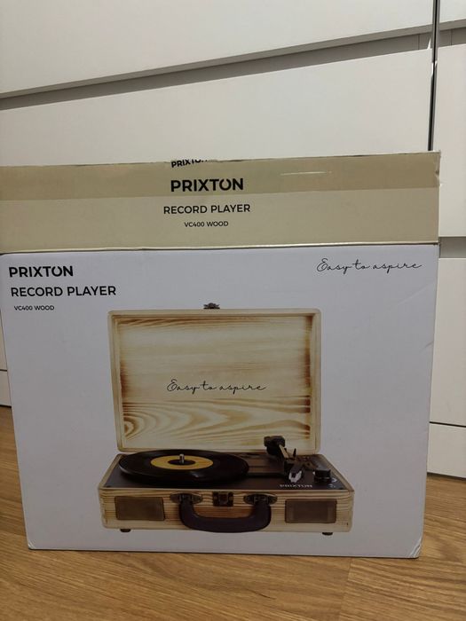 Gira disco de madeira