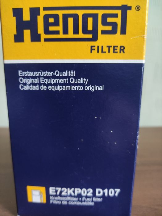 Паливний фільтр HENGST FILTER E72KP02 D107