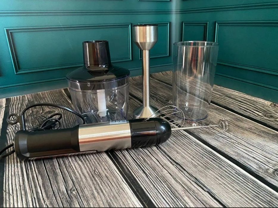 Потужний блендер 1200 Вт! Ручний блендер RB-2293 + підставка Погружний