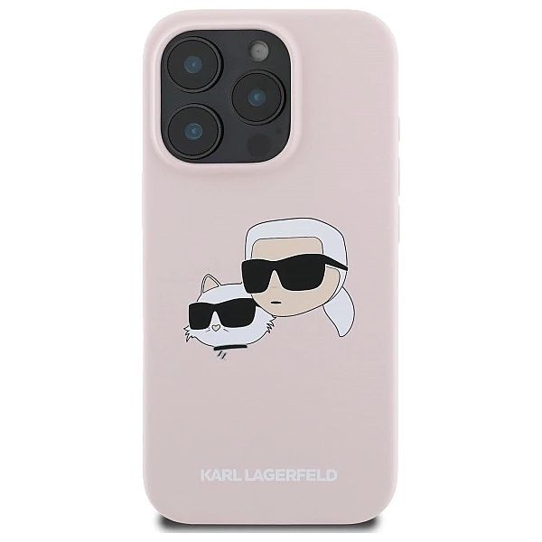 Etui Karl Lagerfeld Silicone nauble Heads Print MagSafe na iPhone 16 P