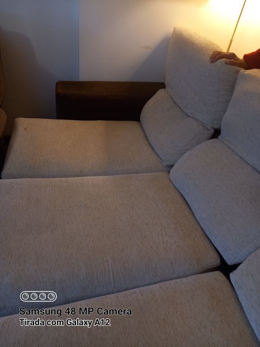 Sofá beje removivel