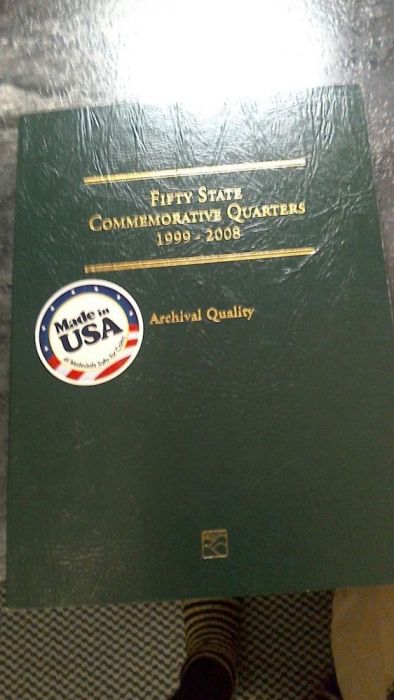 Colecção comemorativa de moedas sobre os 50 estados USA.