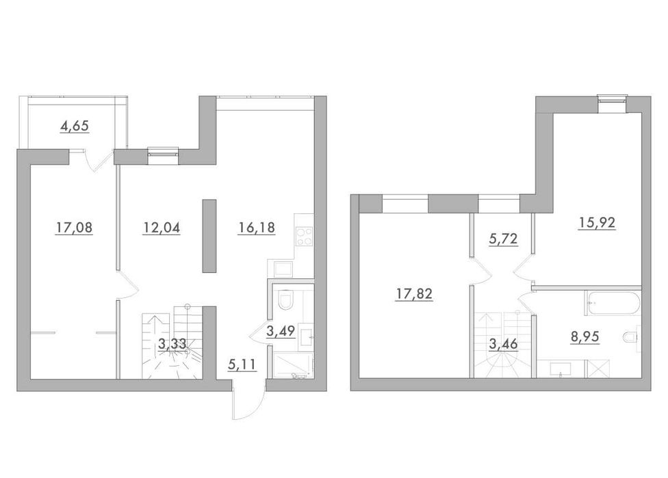 3-кімн дворівнева квартира в новому сучасному ЖК Desna Park Residence