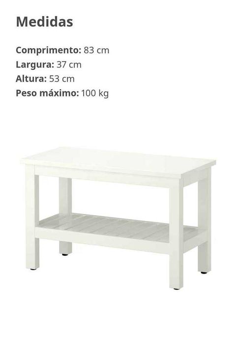 Banco com arrumação