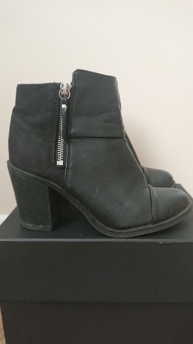 Botki czarne 35 skóra ekologiczna