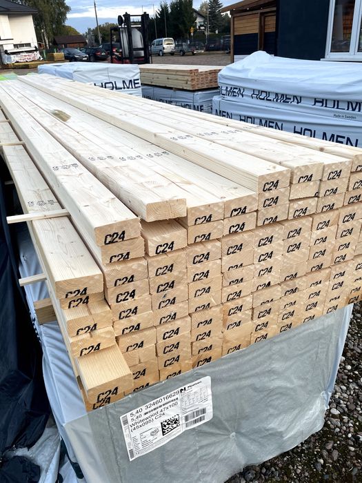 Drewno konstrukcyjne C24, skandynawskie, wszystkie przekroje