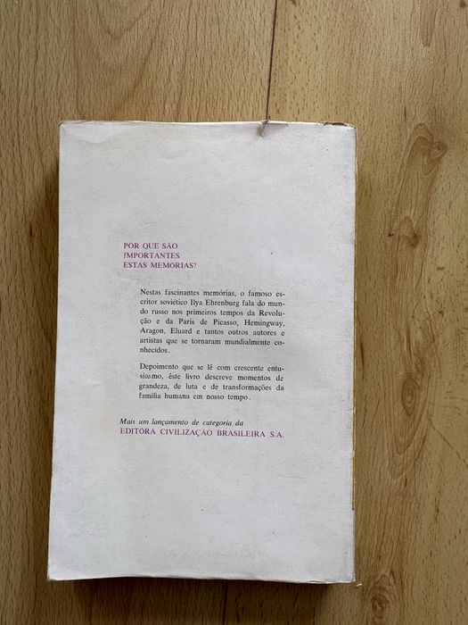 Livro Memórias Vol I (1891-1917) - Ilya Ehrenburg (Ed. 1964)