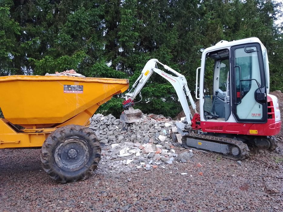 Wynajem Minikoparki Cat 301.6 1.8T Laweta Wizidło Przyczepy