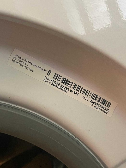 Máquina de Lavar Roupa Indesit – Modelo MTWE 81295 W SPT – €200