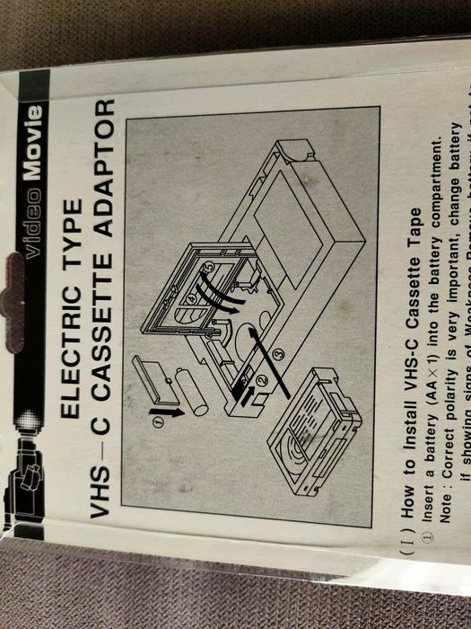 Adaptador VHS-C Novo, presente surpresa ideal