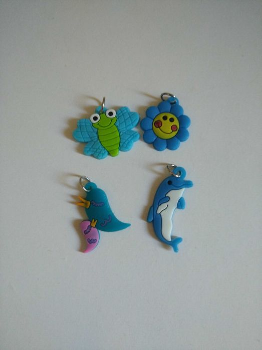 Wisiorki breloczki Niebieski zestaw