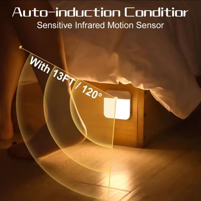 Світильник з датчиком руху чудово підійде для кухні, ванної, коридору.