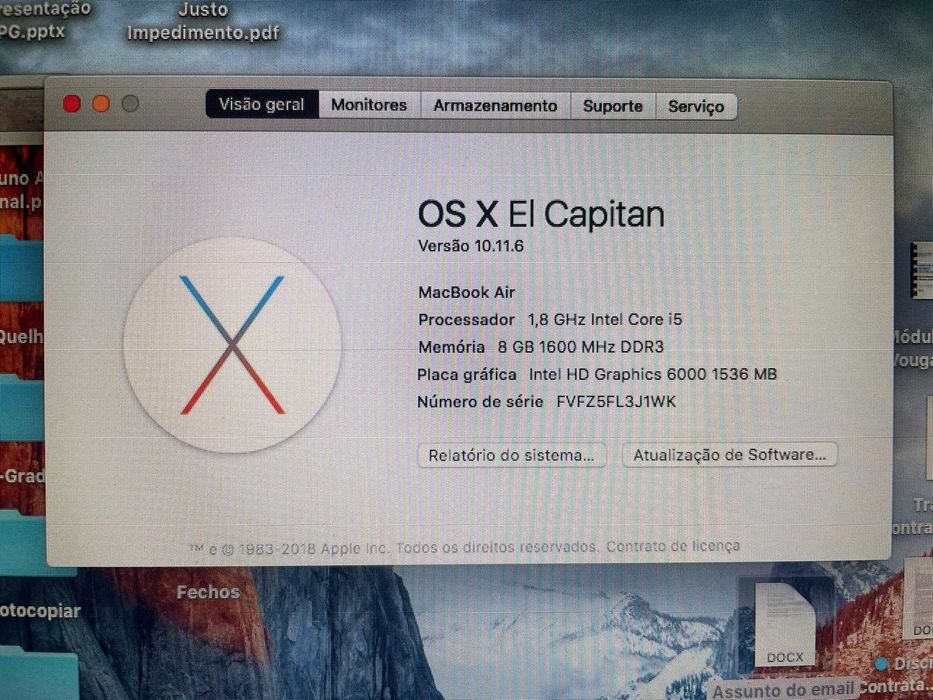 MacBook Air 7,2/i5-5250U/8GB Ram/128GB SSD/13"/OSX