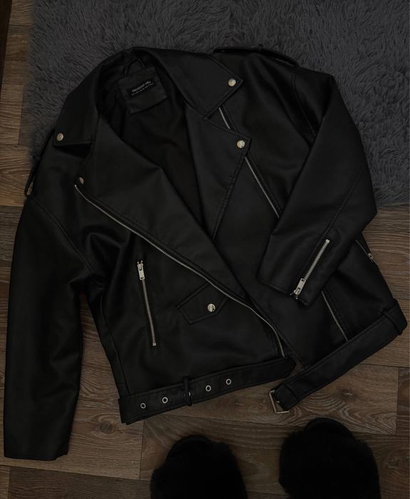Шкіряна косуха oversized