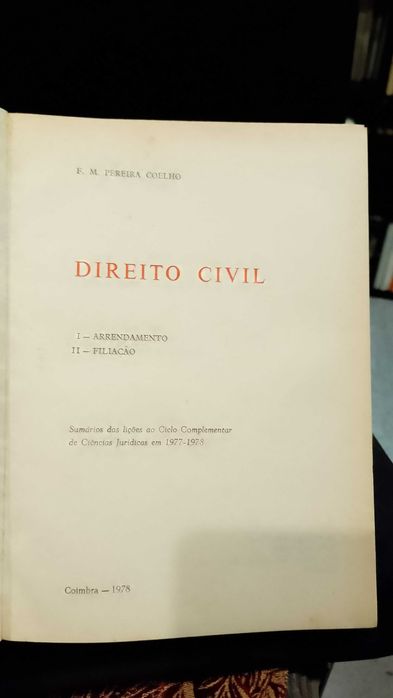 Direito Civil - F. M. Pereira Coelho