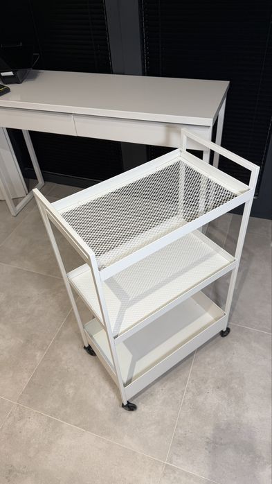 Wózek  biały na kółkach nissafors ikea