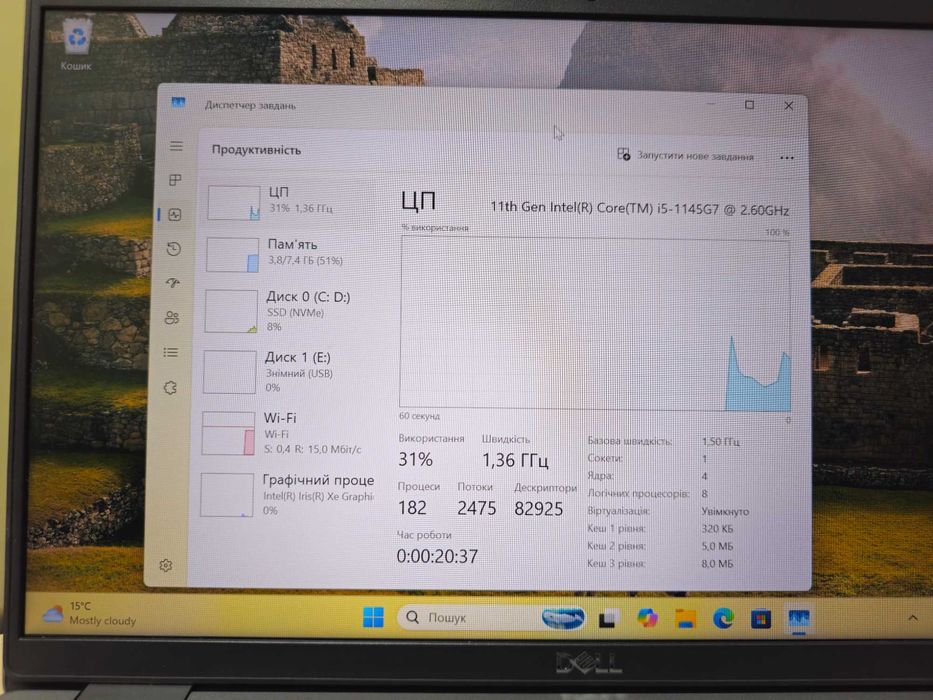 Ноутбук DELL Latitude 5420 14" IntelCore I5-11gen/DDR4 8Gb/SSD 512Gb