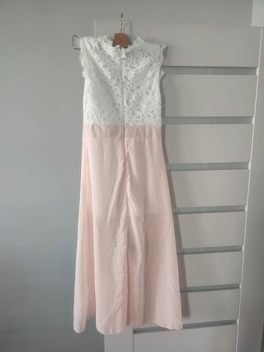 Sukienka druhny, XS/S, letnia, lekka, zwiewna, koronka