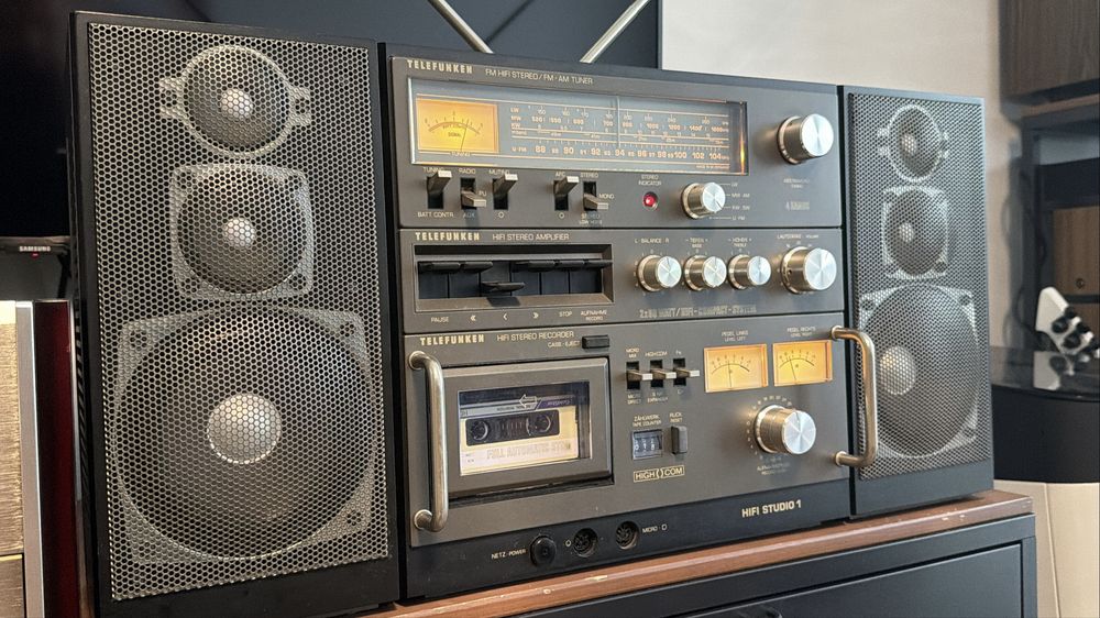 ‼️ Telefunken HiFi Studio 1M — немецкий Hi-Fi бумбокс, съёмные 3-полосные колонки, стрелочные индикаторы ℹ️ из Германии, обслужен