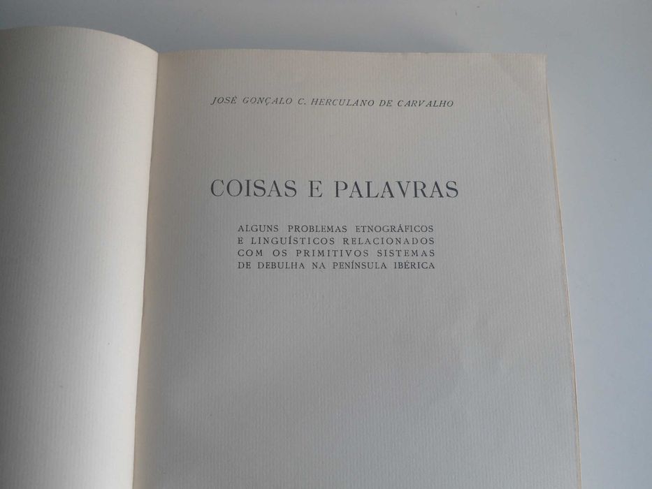 Coisas e palavras por José Gonçalo C Herculano de Carvalho