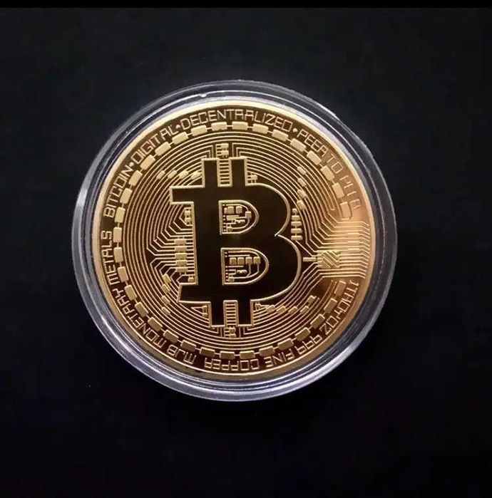 1 біткоін (сувенірна лімітована монета в корпусі)