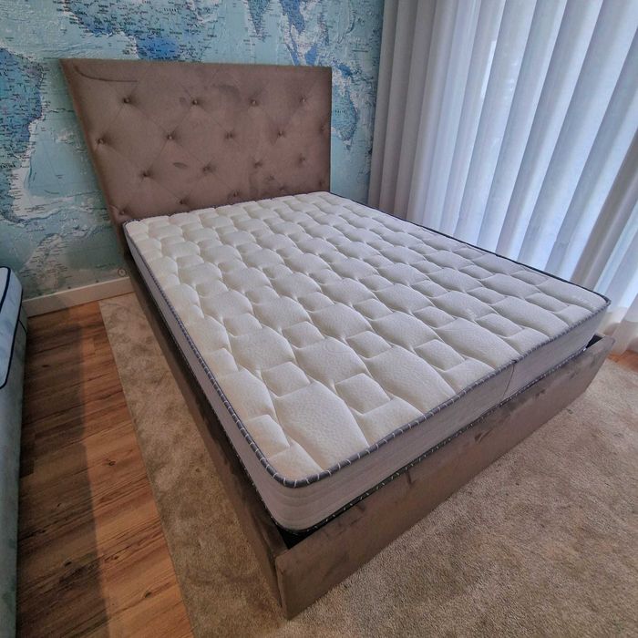 Camas De Casal Estofadas Top Luxo 199€ Disp Em Várias Cores! 190x140m!