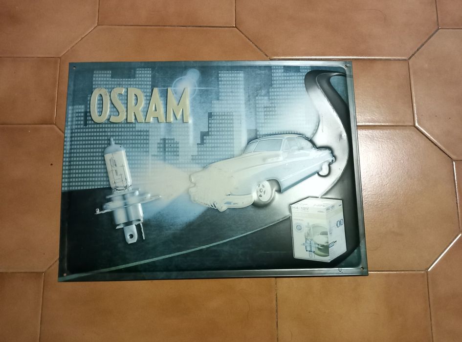 Chapa de publicidade OSRAM