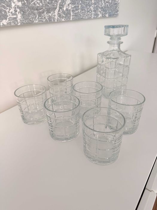 Vendo conjunto de 6 copos de whisky em cristal