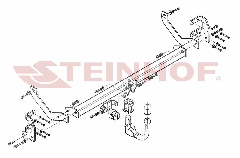 WYPINANY HAK Holowniczy + Moduł 7 pin dla Citroen C5 Sedan od 05/2008